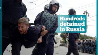 Russian police detained hundreds protesting the pension reform