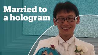Japanese man marries hologram