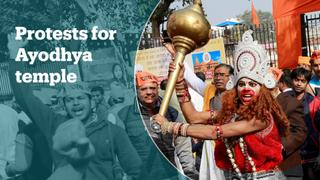 Hindu nationalists rally in New Delhi demanding a temple in Ayodhya