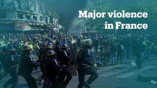 Clashes in Paris at the 23rd Yellow Vest protest