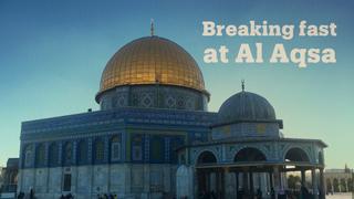 Breaking fast at Al Aqsa Mosque