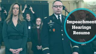 Impeachment hearings resume in Washington