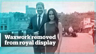 London museum removes waxworks of Prince Harry and his wife Meghan