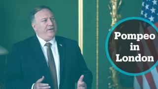 US Secretary of State Pompeo in London to discuss China