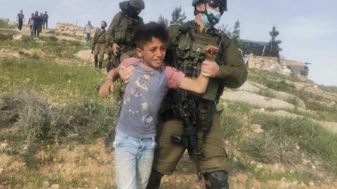 Outrage at video of Israeli soldiers arresting Palestinian children