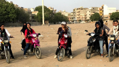 'They see me rollin': Karachi's first biker stuntwoman