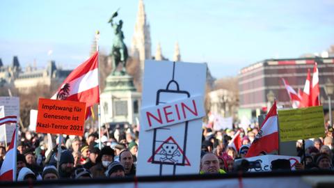 Thousands protest in Vienna against mandatory vaccination - latest updates