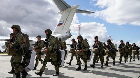 Russian troops arrive in Belarus for combat drills