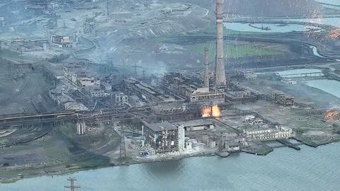 Live blog: Video shows burning munitions raining on Ukraine steel plant