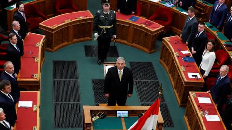 Hungary's Orban sworn in as prime minister, blasts West in speech