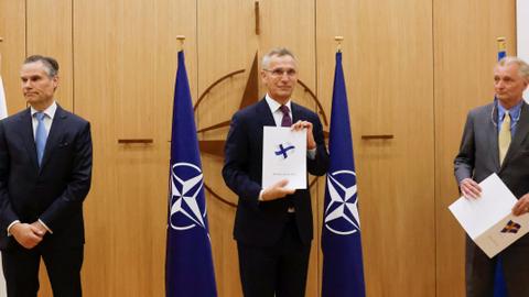 Finland and Sweden submit NATO membership applications