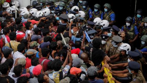 Sri Lankan police arrest governing party lawmakers over mob violence