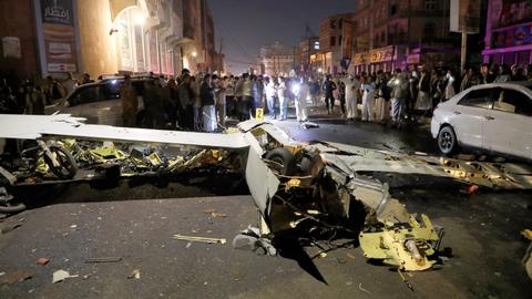 Deaths as drone falls on pedestrians in Yemen capital