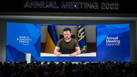 Zelenskyy chides West over lack of 'unity' in a speech at Davos