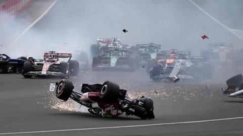 'Carnage': Multi-car crash red-flags British Grand Prix
