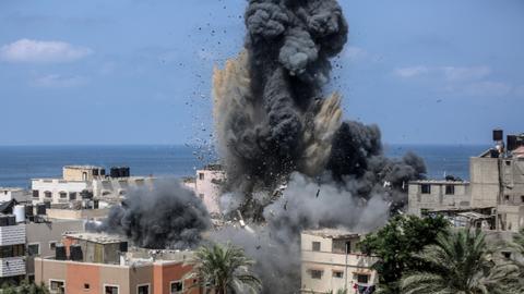 Gaza’s sole power plant shuts down as Israeli air strikes continue