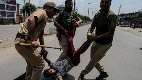 Dozens detained as Indian police break up Muslim gathering in Kashmir