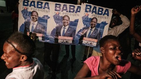 Kenya's Odinga ahead in tight presidential race