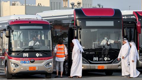 Qatar sends 1,300 buses onto streets in World Cup transport test