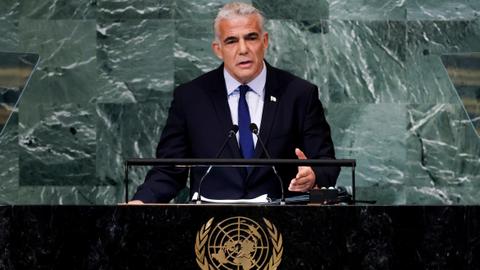 Lapid calls for 'two-state solution' to end Israel-Palestine conflict