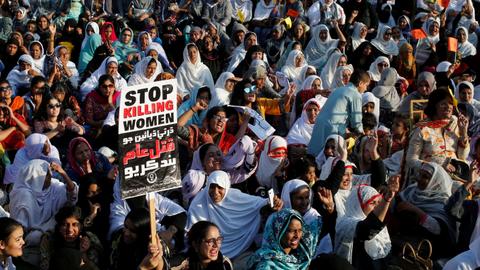 Pakistanis demand justice for woman brutally killed by husband