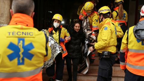 Dozens injured in train collision near Barcelona