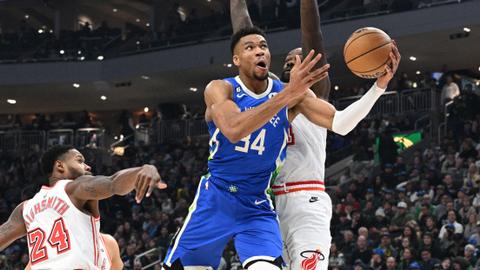 NBA Roundup: Bucks get triple-double from Giannis to topple Heat