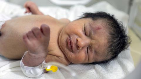 Baby born under earthquake rubble named Aya by hospital staff in Syria