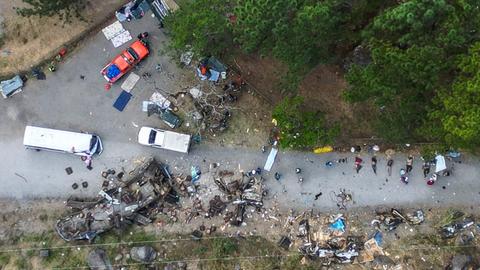 Dozens killed after a bus carrying migrants plunges down a ravine in Panama