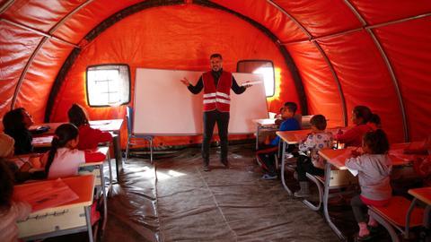 ‘Bandaging wounds’: Teachers’ selfless efforts in quake zone tent schools