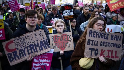 Protests in UK as India-origin Braverman defends refugee plan in Rwanda