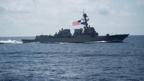 US denies Chinese claim it drove away American ship in the South China Sea
