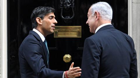 UK demonstrators protest Israeli prime minister's visit to London