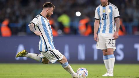 Messi scores 100th international goal
