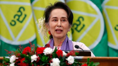 Myanmar junta dissolves ousted Suu Kyi's party, much of opposition