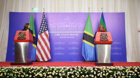 US VP Harris hails Tanzania leader Hassan, announces trade boost