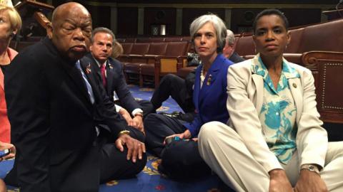 US House Democrats hold 'sit-in' demanding gun control vote