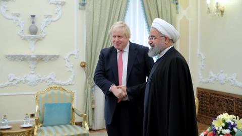 Boris Johnson meets Iranian President Hassan Rouhani in Tehran