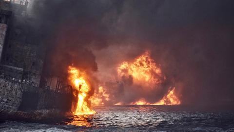 All crew feared dead as Iranian oil tanker sinks off China coast