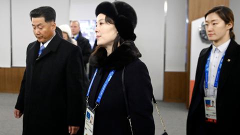 Kim's sister ends Olympic visit, leaving South to mull offer