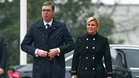 Protests greet Serbian president in Croatia amid tensions