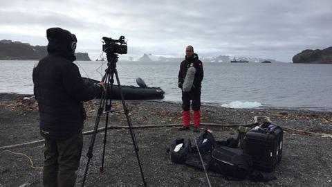 A live telecast from King George Islands – and an encounter with penguins