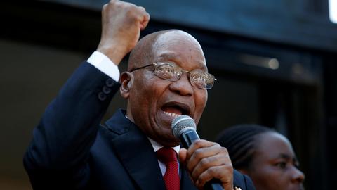 South Africa's Zuma proclaims innocence after court appearance