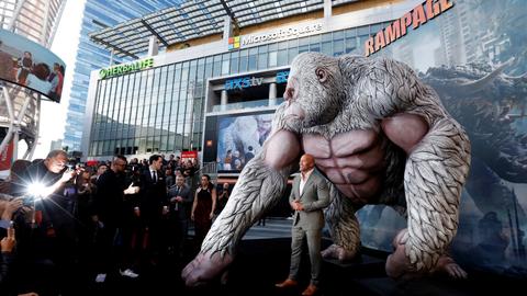'Rampage' sneaks up on 'A Quiet Place' to win weekend box office