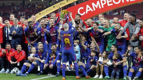 Barcelona easily wins historic 4th straight Copa del Rey