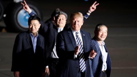 Trump welcomes US prisoners released by North Korea, thanks Kim