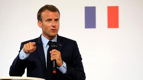 Tech giant CEOs meet with French President Macron