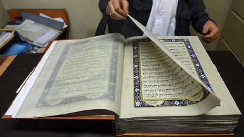 Masterpiece silk Quran completed in two years