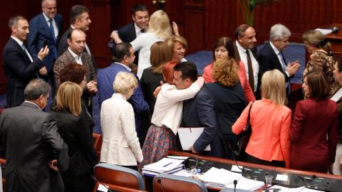 Macedonian parliament ratifies name change deal with Greece