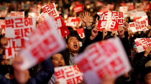 Massive protest calls on South Korea president to resign